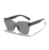 Gafas de Sol Cuadradas Sin Marco Raine con Remaches, Estilo Hip-Hop Urbano Unisex, Bloqueo de Color, Protección Uv400