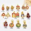 Calabaza de Goteo de Aceite Color Oro Antiguo Sonajero Colgante de Danza del León para Atraer Riqueza y Prosperidad, Adecuado para Collares y Pulseras