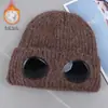 Novedad Otoño/Invierno Gorro de Lana de Punto de Doble Uso Divertido Original Extraterrestre Gorro Frío para Mujer Protección Auditiva Gorro Cálido para Cubrir la Cabeza