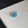 Serenidad de Té Blanco, Anillo Abierto Irregular de Perla Tejido Plegado, Anillo de Dedo Índice de Lujo Ligero de Gama Alta, Accesorio de Mano de Moda