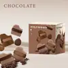 Guo Xiaoniu Mismo Polvo de Galleta de Chocolate Esponja Súper Suave Terciopelo Cuero Mini Pulgar Húmedo y Seco Sin Base