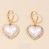 Europeu e Americano Transfronteiriço Temu Estilo Simples Elegante Feminino Pérola Imitação Diamante Personalizado Conjunto de Colar e Brincos Clavícula Francesa