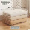 Caixa de armazenamento transparente simples feita de material PP, grande capacidade, para bancada da cozinha, uso doméstico, com alça e tampa