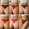 Venta Directa de Fábrica Estilo Europeo y Americano Transfronterizo Tanga Sexy de Tiro Bajo con Bordado de Corazón y Letras DIY 9601