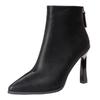 Botas Martin para mujer 2023 otoño e invierno Nuevo estilo coreano punta afilada cremallera trasera tacón alto botines de tobillo tacón de aguja moda botas de mujer