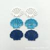 Acessórios de joias de madeira DIY conchas tricolores estrela-do-mar e outros pingentes de animais marinhos lascas de madeira patches de decoração para casa