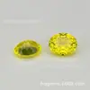 Yag Amarillo Cultivado en Laboratorio (Granate de Aluminio e Itrio Amarillo) con Fluorescencia, Gema Amarilla en Forma de Diamante con Base Facetada Puntiaguda