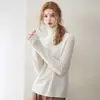 Nuevo Suéter de Cashmere 100% Puro de Cuello Alto para Mujer Otoño/Invierno 2026, Versátil para el Trabajo, Suéter de Punto de Color Sólido