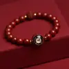 Pulsera de los Cinco Elementos Madera Oro Fuego Tierra Agua Cinnabar del Año del Caballo 2026 Arena Dorada Púrpura Pulsera del Año del Zodiaco Dragón y Serpiente para Hombres y Mujeres