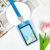 Suporte de cartão de música criativo com balanço aidou porta-crachá de estudante transparente capa protetora para crachá escolar crachá em estoque atacado fabricante de porta-cartão