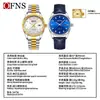 Reloj de Pulsera de Cuarzo OFNS de Moda con Esfera Grande para Hombre de Negocios con Calendario, Reloj Casual Simple para Mujer Luminoso Impermeable