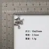 Acessórios DIY de Liga Metálica Mais Vendidos 15X21Mm Pingente de Personagem com Dupla Argola Acessórios para Colar Pulseira Chaveiro Joias Atacado