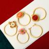 Anillo de cobre chapado en oro vacío Togu Fa Gold Universal Buckle Ring Clip Duobao Bead Bead Ring Holder diy Bead Drop Bead