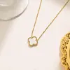 Nuevo collar de cuatro hojas de doble cara de 13 MM más vendido transfronterizo para mujer, diseño de lujo ligero, joyería de moda para celebridades de internet al por mayor