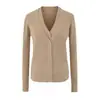 Cárdigan de Punto Falso de Dos Piezas con Cuello en V Cruzado Estilo Coreano Suave para Mujer Otoño Petite Versátil Chic Suéter de Temperamento