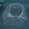 Comercio Exterior Velo de Novia Cubre Diadema Diadema Malla de Perlas Diadema Accesorios para Fiesta de Graduación Jm23