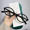 Óculos para Afinar o Rosto Estilo Zhang Yuanying, Óculos Vintage de Armação Pequena na Cor Tartaruga, Podem Ser Equipados com Lentes de Grau, Armação Oval