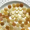 Jade Dragón Amarillo 10mm Hebilla de Paz Cuentas Sueltas Accesorios para Joyería DIY Ágata Amarilla Jade Espaciador Hebilla de Calcedonia Venta al por Mayor