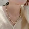 Collar de Perlas de Colores Dulces, Accesorio Largo de Verano para Mujer, Cadena para Clavícula de Lujo Ligero de Nicho, Joyería de Cadena de Cuello con Perlas de Gama Alta