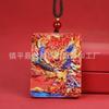 Colgante Thangka de Cinabrio Pintado, Colgante de Dragón del Zodiaco de Arena Roja, Amuleto de Paz, Amuleto de Sin Problemas, Suministro Mayorista para Transmisiones en Vivo