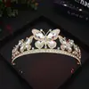 Corona de Novia Transfronteriza Aleación Pedrería Fiesta de Cumpleaños Tiara Princesa Accesorios para el Cabello de Niños Pedrería Tocados de Boda En Stock
