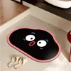 Alfombra de baño de color dopamina de secado rápido absorbente para el piso baño alfombra de puerta de baño decoración de casa de alquiler alfombra antideslizante