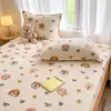 Manta de Cama de Leche de Invierno de Felpa Pieza Única Juego de Sábanas Infantiles con Más Terciopelo Manta de Cama Dormitorio Protector de Colchón Totalmente Envuelto de Felpa de Coral