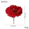 Nuevo Producto 15cm Polvo Pegajoso Flock Flor de Navidad Magnolia Tela de Lujo de Alta Gama Accesible Decoración Navideña Flor Artificial