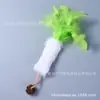 Brinquedo de gato transfronteiriço pelo de coelho cenoura lagarta vara de catnip brinquedo de gato com sino e cabeça de bola de pelo substituível