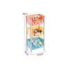 Estante de almacenamiento de juguetes para niños con cara sonriente, estante de plástico multicapa para refrigerios, estante organizador con carrito para sala de estar y cocina