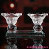 2021 Nuevo candelabro de vidrio transparente de doble cabeza decoración estilo minimalista moderno Artesanías de cristal suministro en stock
