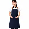 Delantal Impermeable Engrosado con Impresión Personalizada, Delantales de Trabajo para Compras Corporativas, Uniformes de Trabajo para Restaurantes y Tiendas de Té de Leche