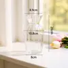 Vaso de Vidro Transparente Atacado Estilo Nórdico Rabanete Verde Arranjo de Flores Decoração de Mesa para Sala de Estar Vaso Simples