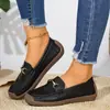 Zapatos de mujer para todas las estaciones de talla grande, colección nueva 2026, transfronterizos: mocasines de suela plana de moda y zapatos casuales