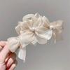 Moda Coreana Elegante Presilha de Garra Flor de Renda Brilhante Strass de Alto Grau Clipe Tubarão Traseiro Acessórios de Cabelo