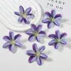 Nova Simulação Flor Orquídea Seis Pétalas Pétalas de Flor Haste Única Flor Artificial Acessórios para Arranjo de Flores Decoração de Casamento Flor Artesanato DIY Cabeças de Flores