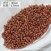 Novo Estilo Chinês 4mm Núcleo Tingido Dourado Vidro Contas de Arroz Soltas Contas Artesanais DIY Pulseira Colar Acessórios