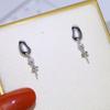 Acessórios diy S925 prata esterlina estilo ocidental feminino brincos de cera de abelha pérola brincos vazios brincos barrocos brincos de prata