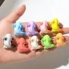 Acessórios de Resina de Salamandra Dragão Hexagonal Simulada DIY Micro Paisagem Criativa Decoração de Pequenos Ornamentos de Mesa Chaveiro