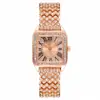 2025 Comércio Exterior Popular Relógio Feminino Quadrado Diamante Moda Feminina Relógio de Quartzo Quadrado Mostrador Romano