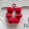 Nueva cadena colgante de pompón colorido de felpa, decoración para funda de teléfono, accesorio de anillo de resorte pintado creativo, decoración para bolso de mujer