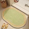 Alfombra de suelo absorbente de baño de moda, felpudo antideslizante para entrada de baño, alfombrilla de suelo de tierra de diatomeas para baño del hogar