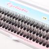 Cílios grossos 40D hot melt de enxerto de cabelo (Corte radicular) vento soprando quente derretimento cabelo novato imitação natural