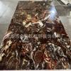 Impresión de paneles de pared UV pintura tablero dorado chapa de madera tablero de cristal de carbono Kulinan bronceado tablero transparente panel de ondas pared de fondo