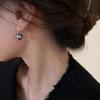 Aretes de Perlas de Plata Esterlina S999 Nuevo Diseño Nicho de Estilo Retro Francés de Moda Aretes de Plata Pura de Alta Gama para Mujeres