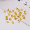 Pendientes redondos S925 tallados, chapados en oro auténtico de 18 quilates, hechos a mano, accesorios para pendientes, pendientes con retención de color envueltos en oro de 14 quilates