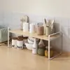 Estante de Mesa em Madeira Maciça Pequena Simples para Quarto Sala de Estar Ferro Forjado Rack de Armazenamento Prateleira de Mesa Rack de Armazenamento de Mesa Personalizado