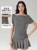 Camiseta de Verano 2026 para Mujer, Nueva, Ajustada, de Hombros Descubiertos, Elegante, de Manga Corta, Moderna, Versátil, Color Sólido