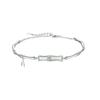 ¿Estás contento con la pulsera de plata de ley 925 de bambú y jade hetian para mujer, regalo de San Valentín para novia, pulsera con adornos de plata?