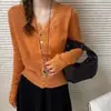 Blusa de Punto Pullover de Manga Corta con Cuello en V, Estilo Nuevo Primavera/Verano 2026 para Mujer, Bordada, Lujosa, Amigable con la Piel